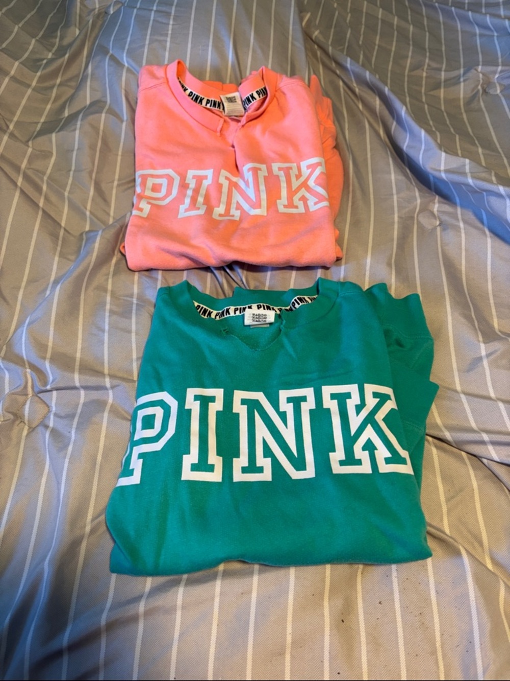 PINK Victoria's Secret Sweatshirt - Teal & Coral